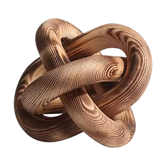 Wood Chain Link Decor--3 Link Wood Knot Decor Hand Carved Coffee Table Decor Farmhouse / Retro