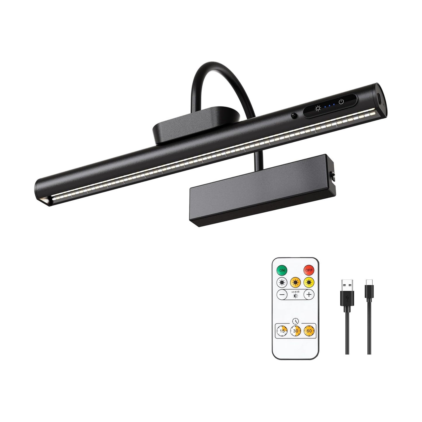 Dimmable Cordless Picture Light with Controller and Timer, Rechargeable Battery Wall Sconce for Wall Pictures, Gallery