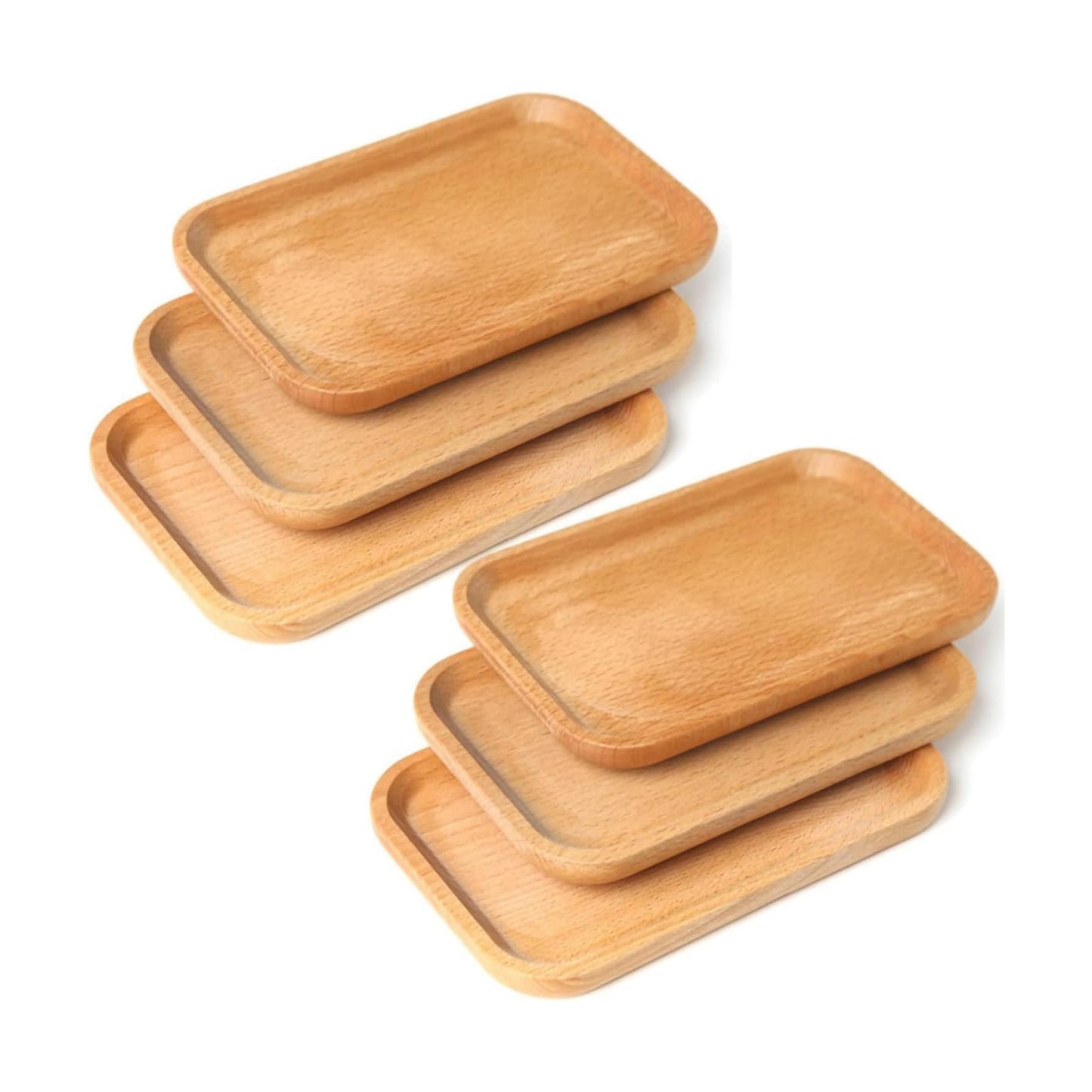 Serving Platter Tray / Wood / 8 x 5 / Set of 6