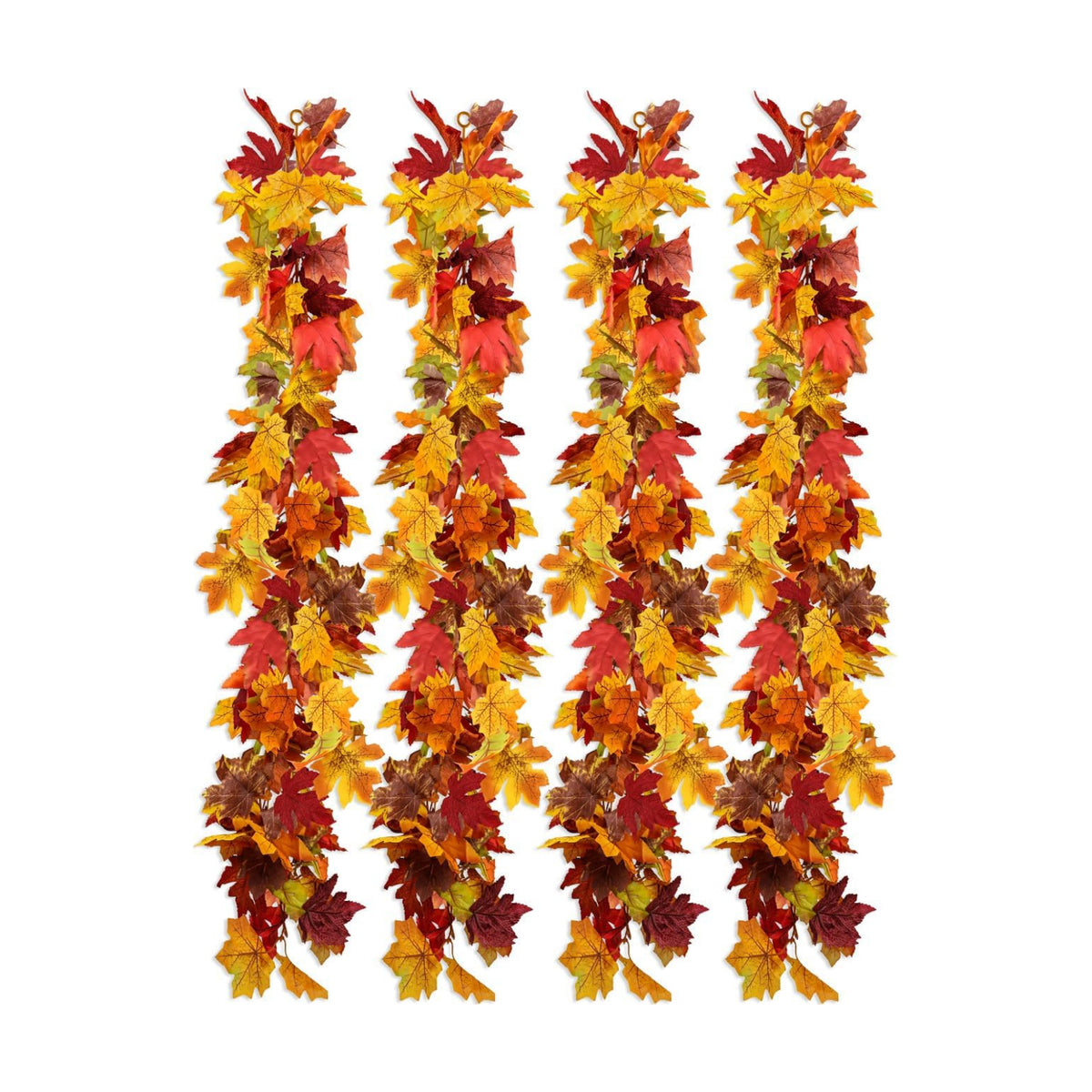 WOHOHOHO 4 Pack Fall Garland Maple Leaf Decorations, 5.9 Ft 72 Leaves Each