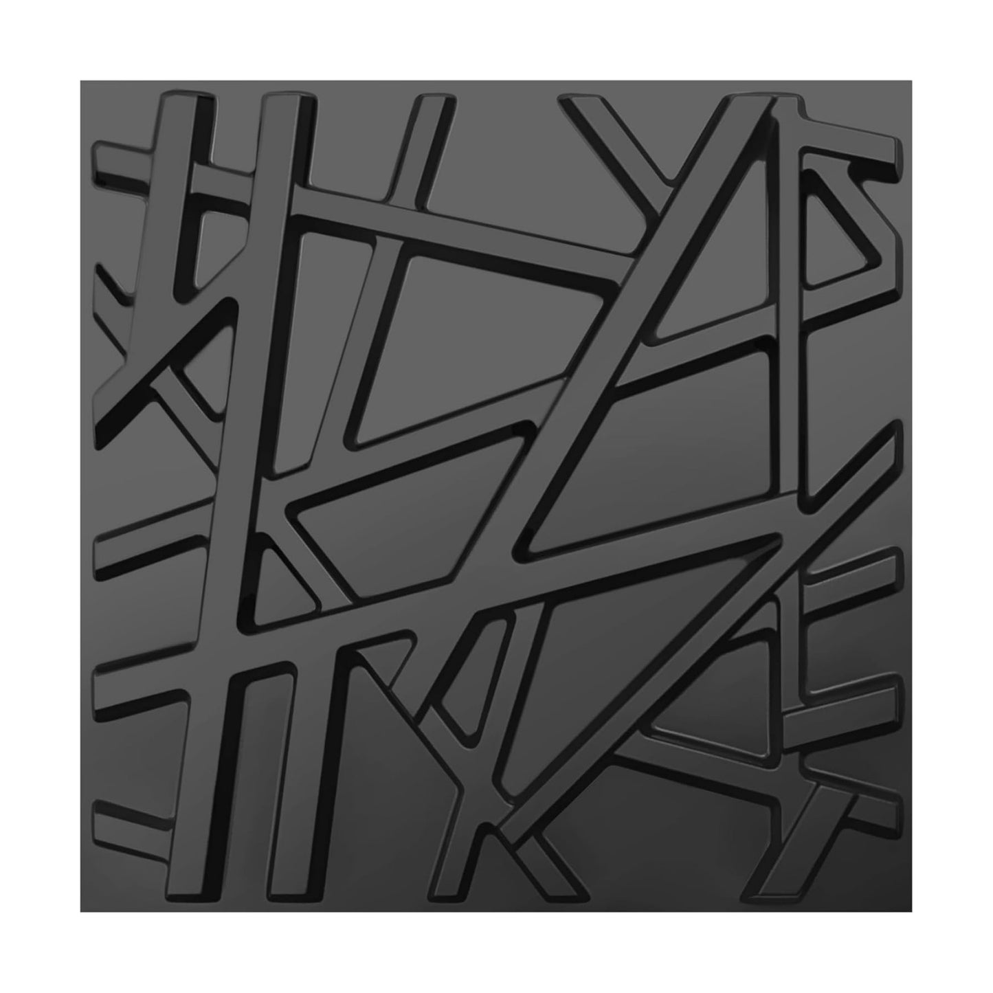 LEVOWAY 33 Pack 3D Wall Panels for Interior Wall Decor, 11.8''x11.8'' Black Accent Textured Wall Panels, Wall Covering