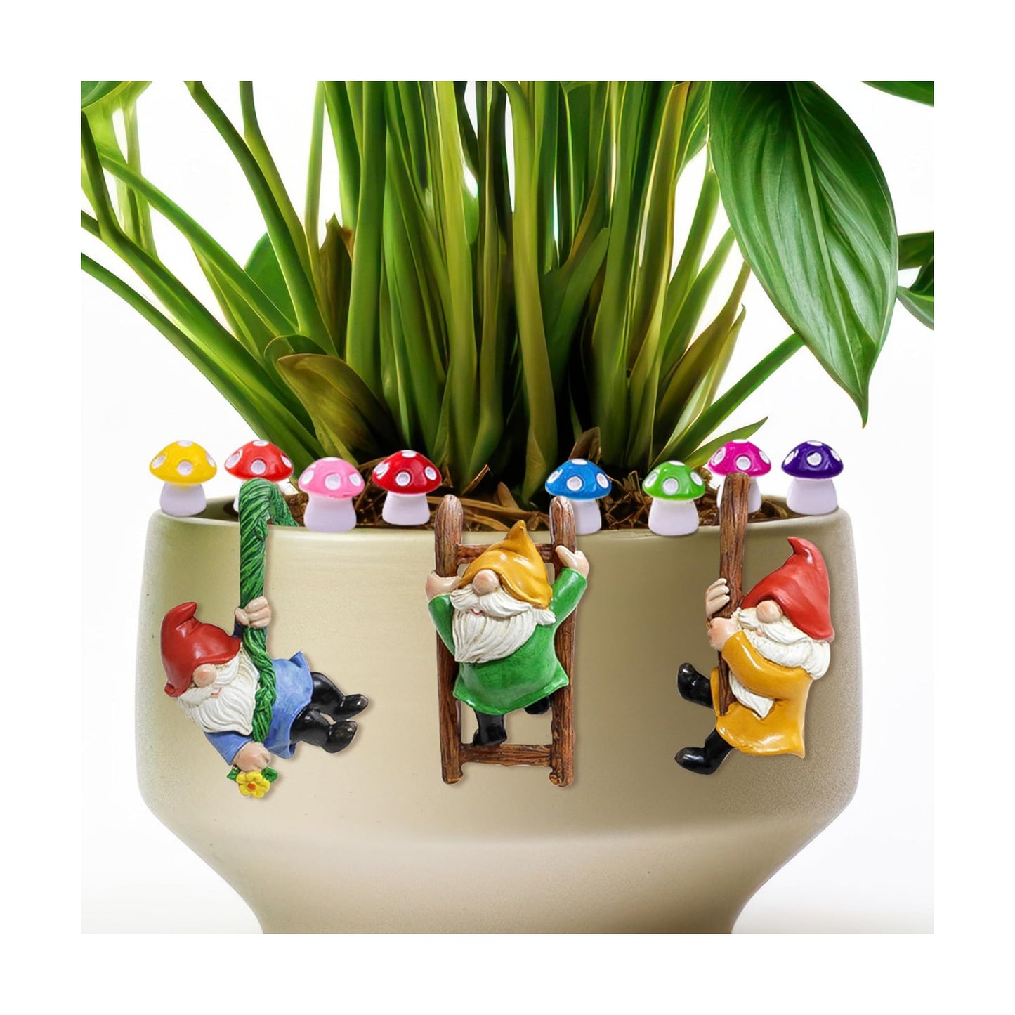 Mini Mushrooms for Plant Pot Decor / Set of 8