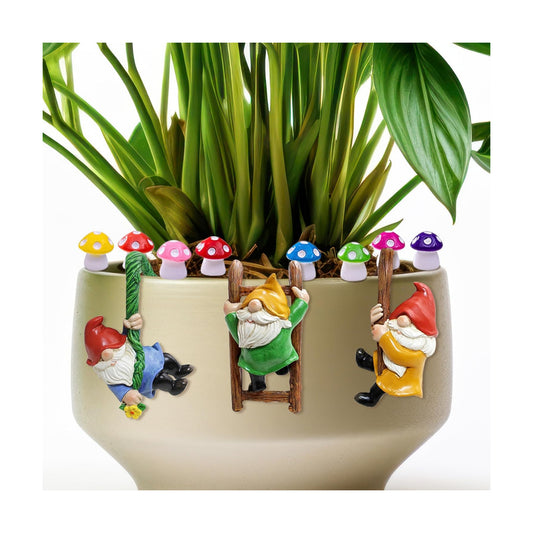 Mini Mushrooms for Plant Pot Decor / Set of 8