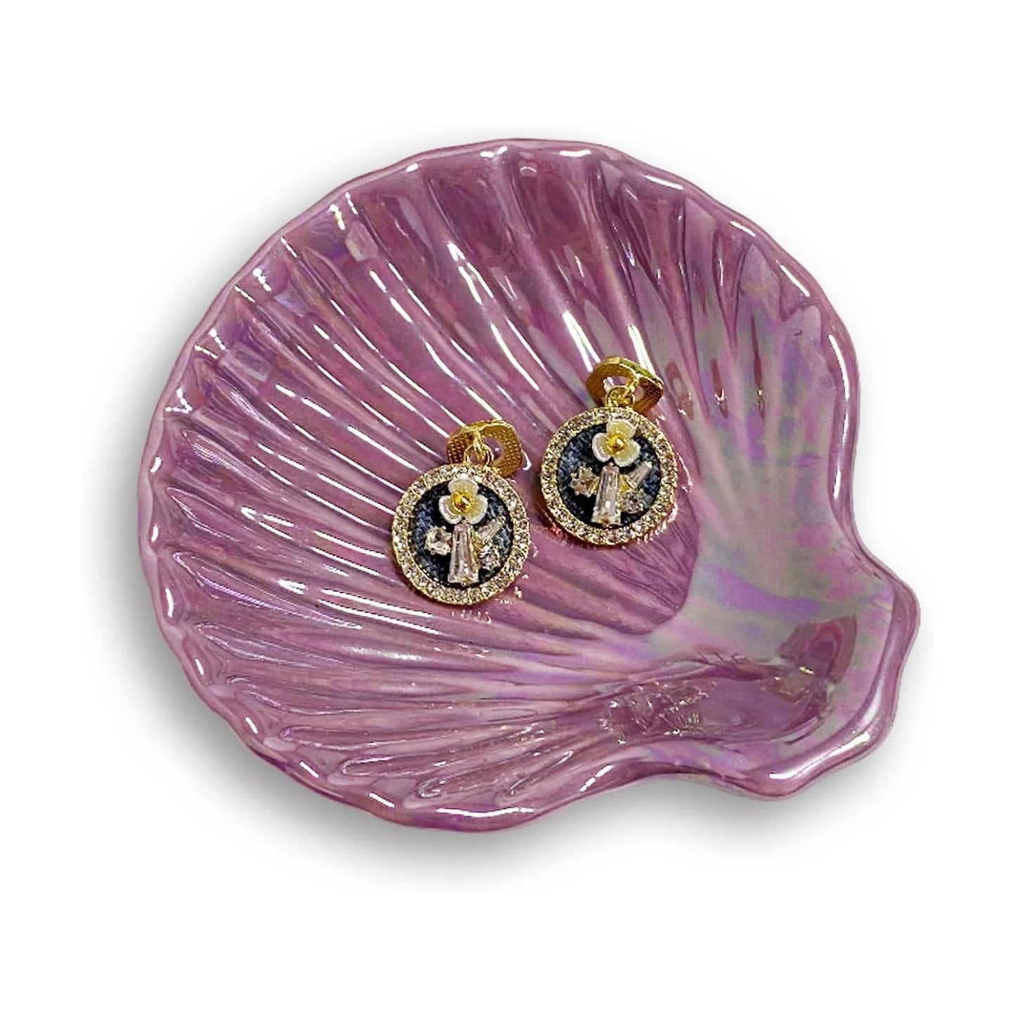 Seashell Jewelry Dish Tray / Purple