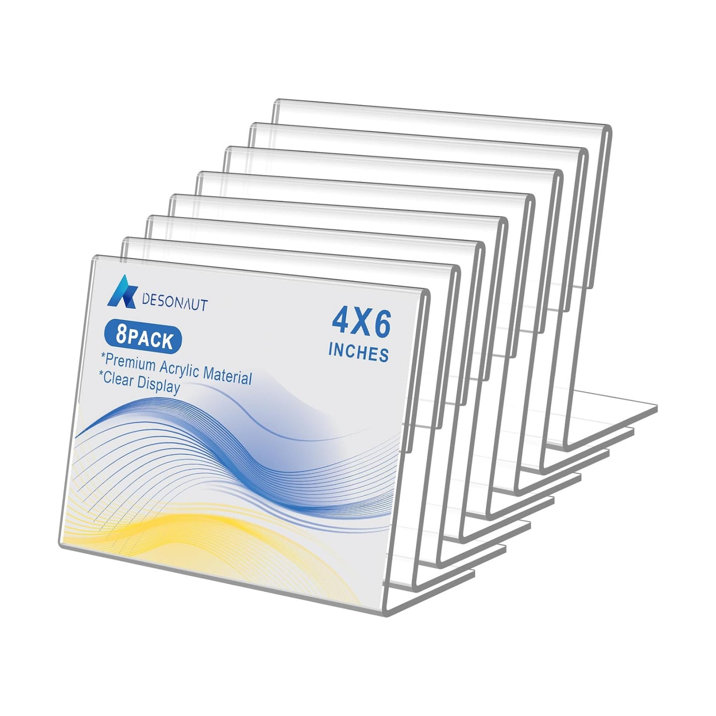 Acrylic Sign Holder / Clear / 4 x 6 / Set of 8