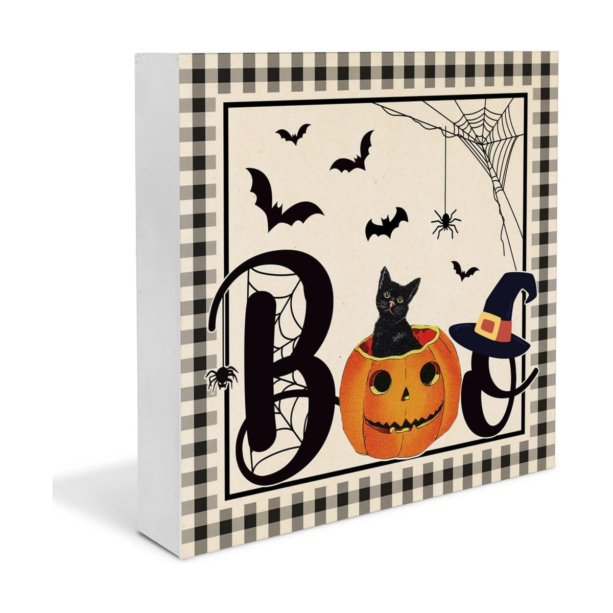Halloween Decorations Indoor Halloween Cat Wood Sign