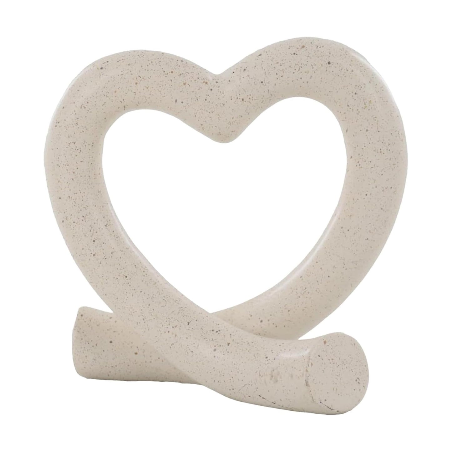 Love Heart Statue Minimalist Modern Home Decor / Off-white