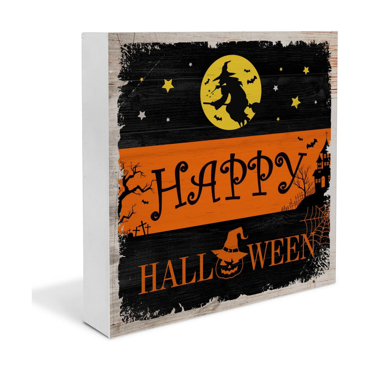 Witch Decor Sign Halloween Wood Sign Happy Halloween Decorations