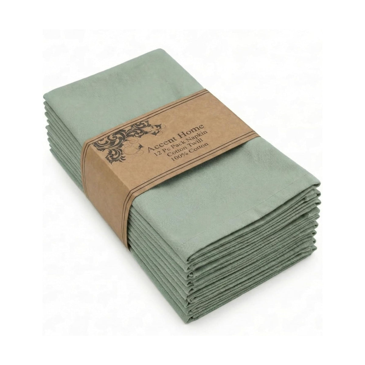 ACCENTHOME Accent Home 100% Cotton Napkins, Delicate Cloth Napkins for Dinners, Parties and Weddings，18 x 18 Inch Set of 12 - Teal