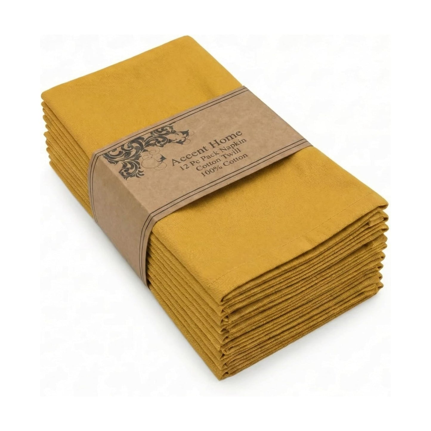 Accent Home 100% Cotton Napkins, Delicate Cloth Napkins for Dinners | 100% Pure Cotton Napkins, Economy Pack, Multi