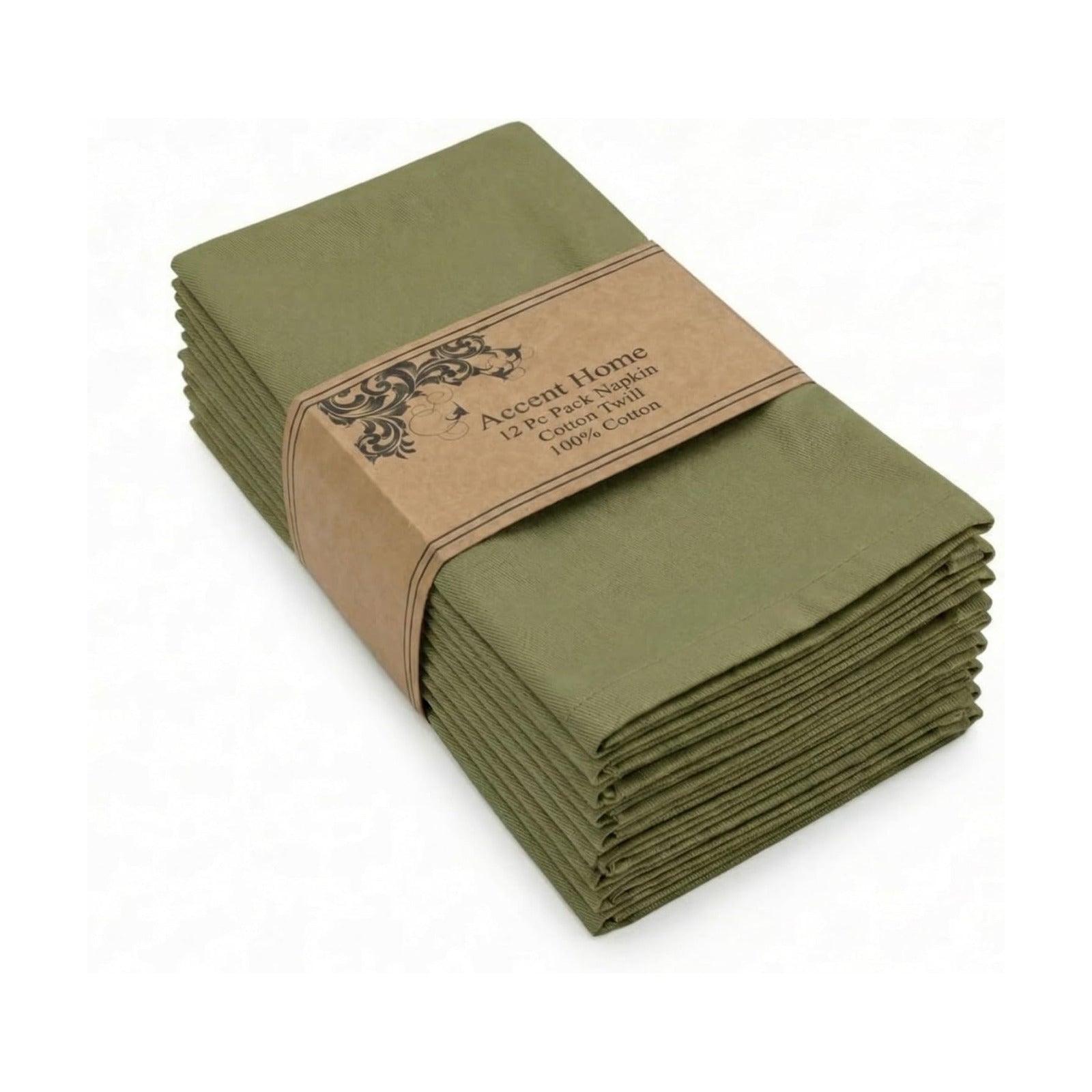 ACCENTHOME Accent Home 100% Cotton Napkins, Delicate Cloth Napkins for Dinners, Parties and Weddings，18 x 18 Inch Set