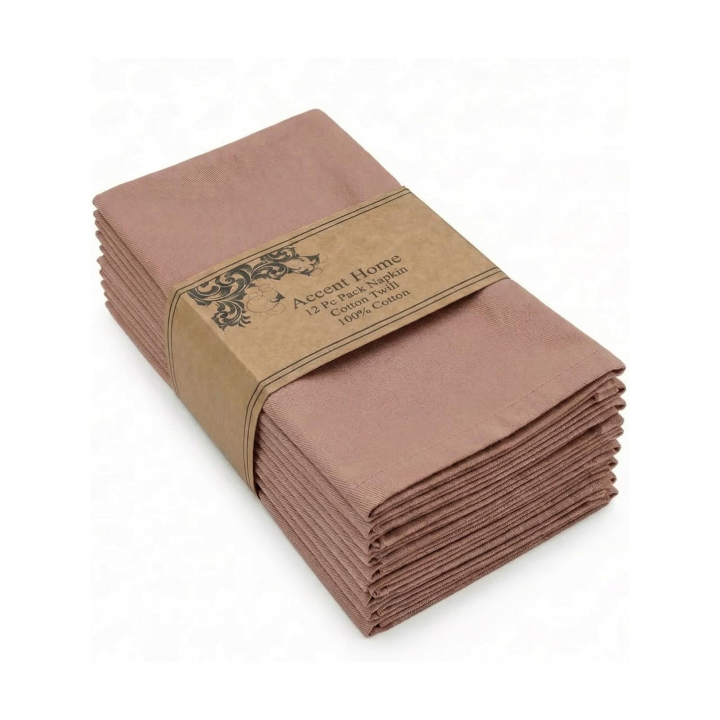 Accent Home 100% Cotton Napkins, Delicate Cloth Napkins for Dinners | 100% Pure Cotton Napkins, Economy Pack, Multi
