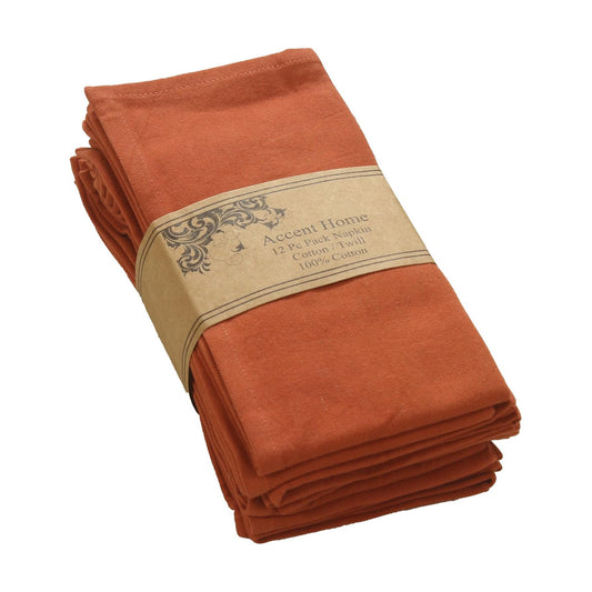 Accent Home 100% Cotton Napkins, Delicate Cloth Napkins for Dinners | 100% Pure Cotton Napkins, Economy Pack, Multi
