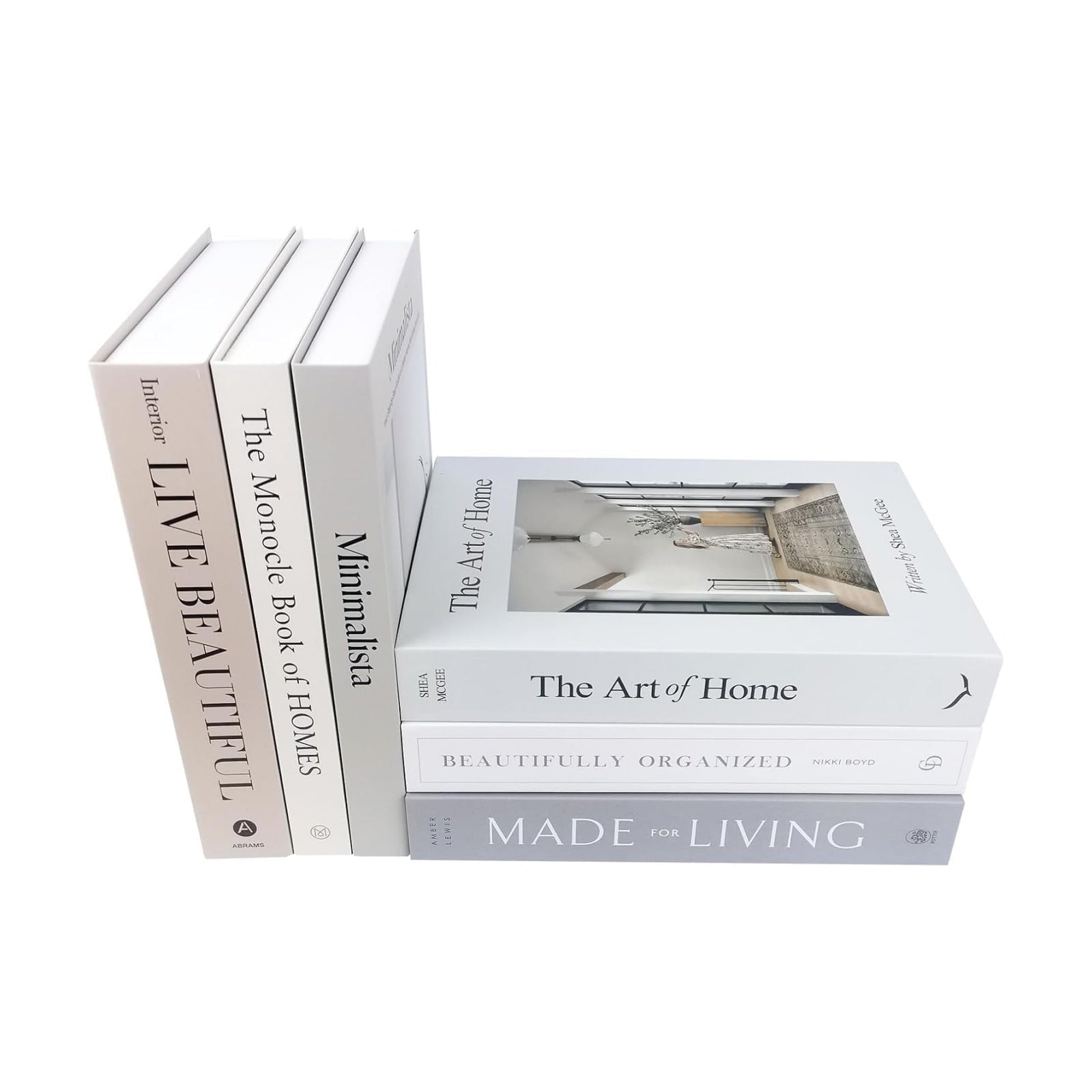 Decorative Books / Grey Home Style / Set of 6