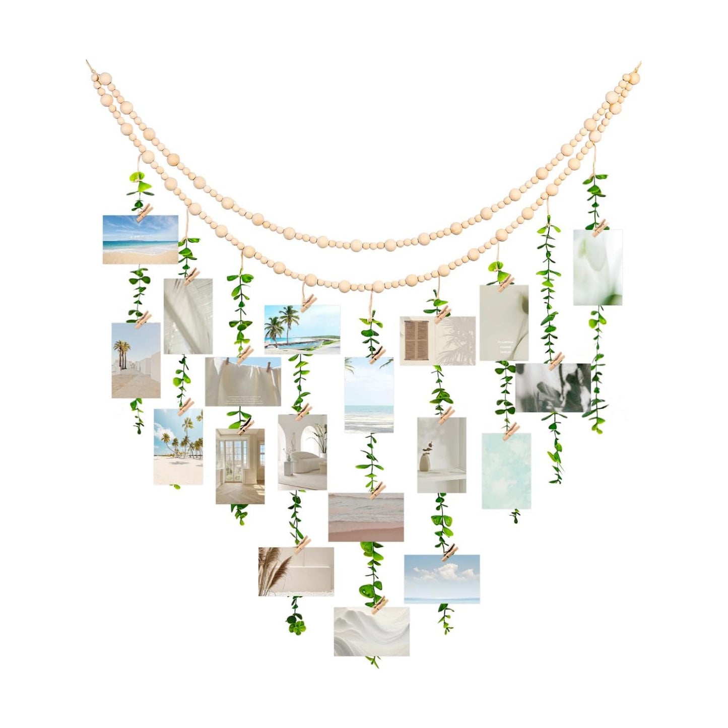 Wooden Beads Garland / Boho Wall Decor