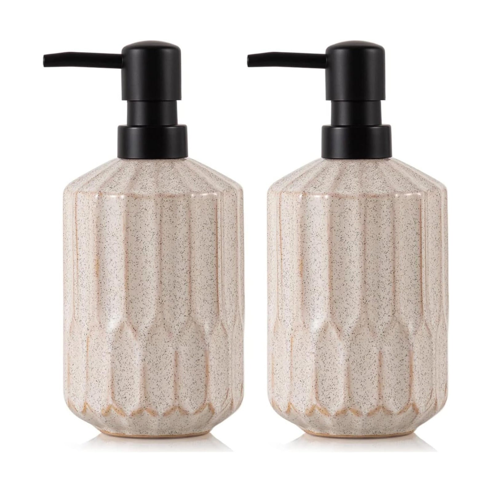 Bathroom Soap Dispenser Set, 16 OZ Ceramic Hand Soap Dispenser for Bathroom, Luxurious Hand and Dish Soap Dispenser Set