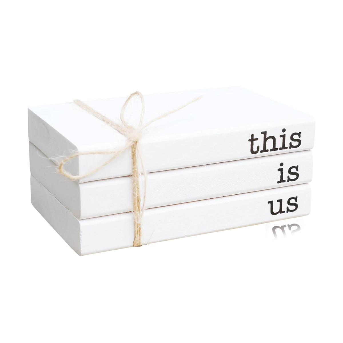 Mini Decorative Books for Tiered Tray Decor - Faux Wooden Books for Coffee Table Decoration - Farmhouse Shelf Decor - This is Us Sign