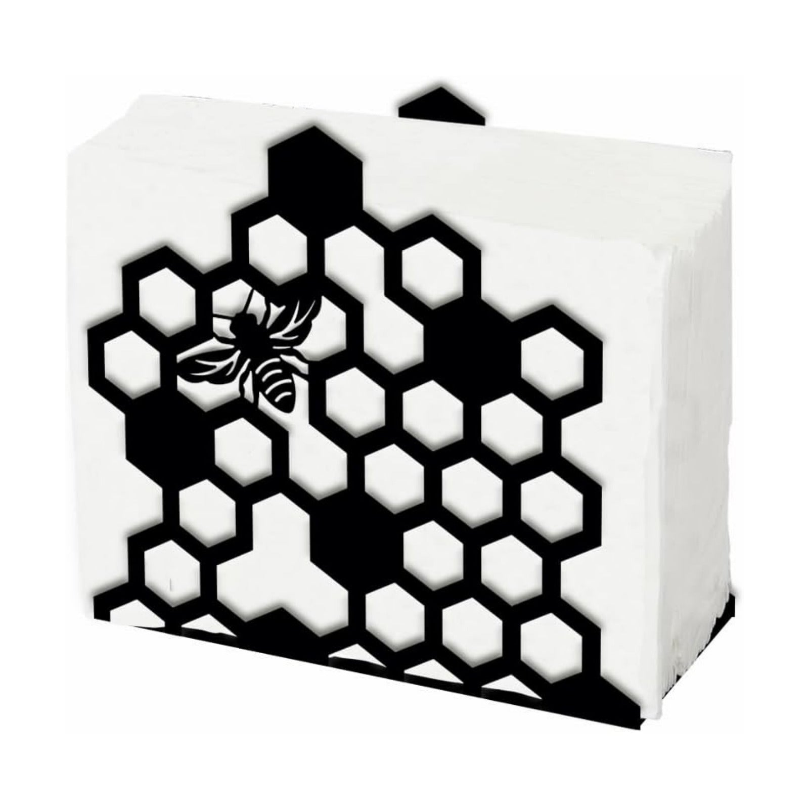 Napkin Stand Metal Tissue Holder Organizer Hive Paper Napkins Holders / Bees