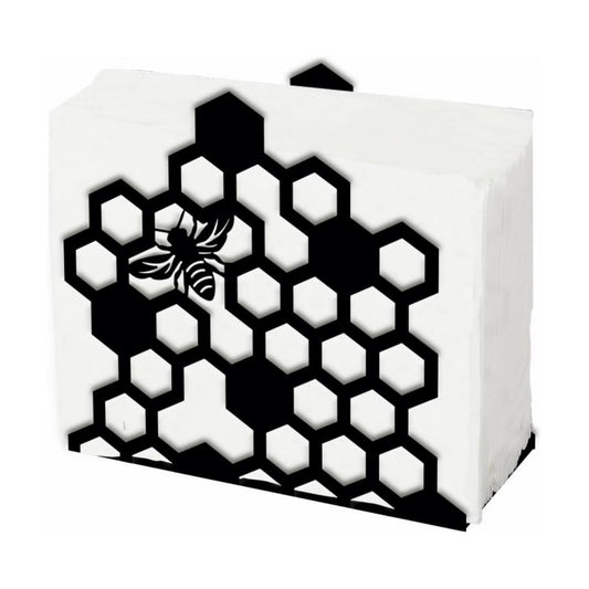 Napkin Stand Metal Tissue Holder Organizer Hive Paper Napkins Holders / Bees