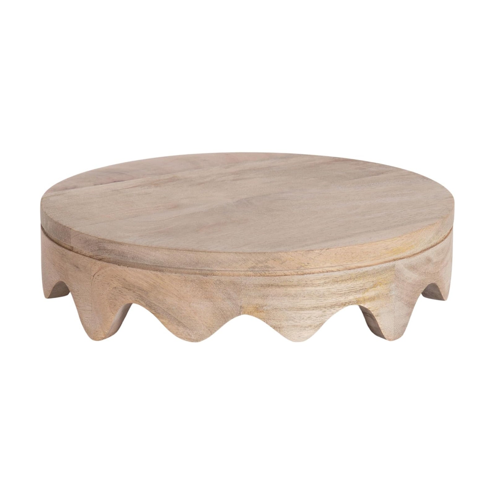 Fairlee Decorative Wavy Round Tray / Natural / 12 Inch / Set of 12