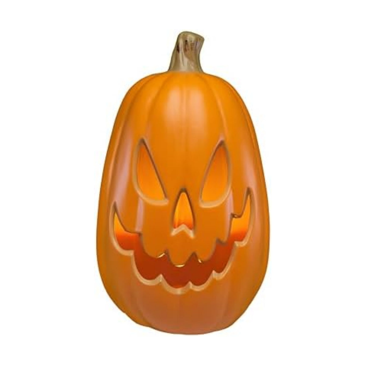 Xodus Battery Operated LED Light Up Pumpkin, Jack-O-Lantern, Timer, 15-inch