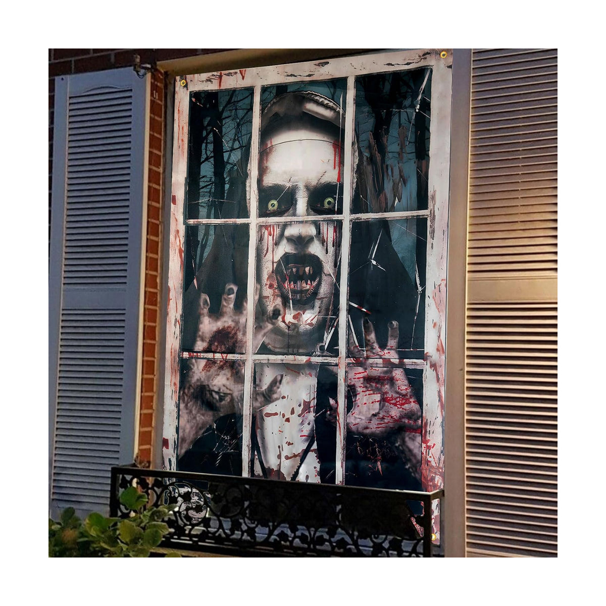 Halloween Window Decorations Scary Vampire Decor, 32" x 47"