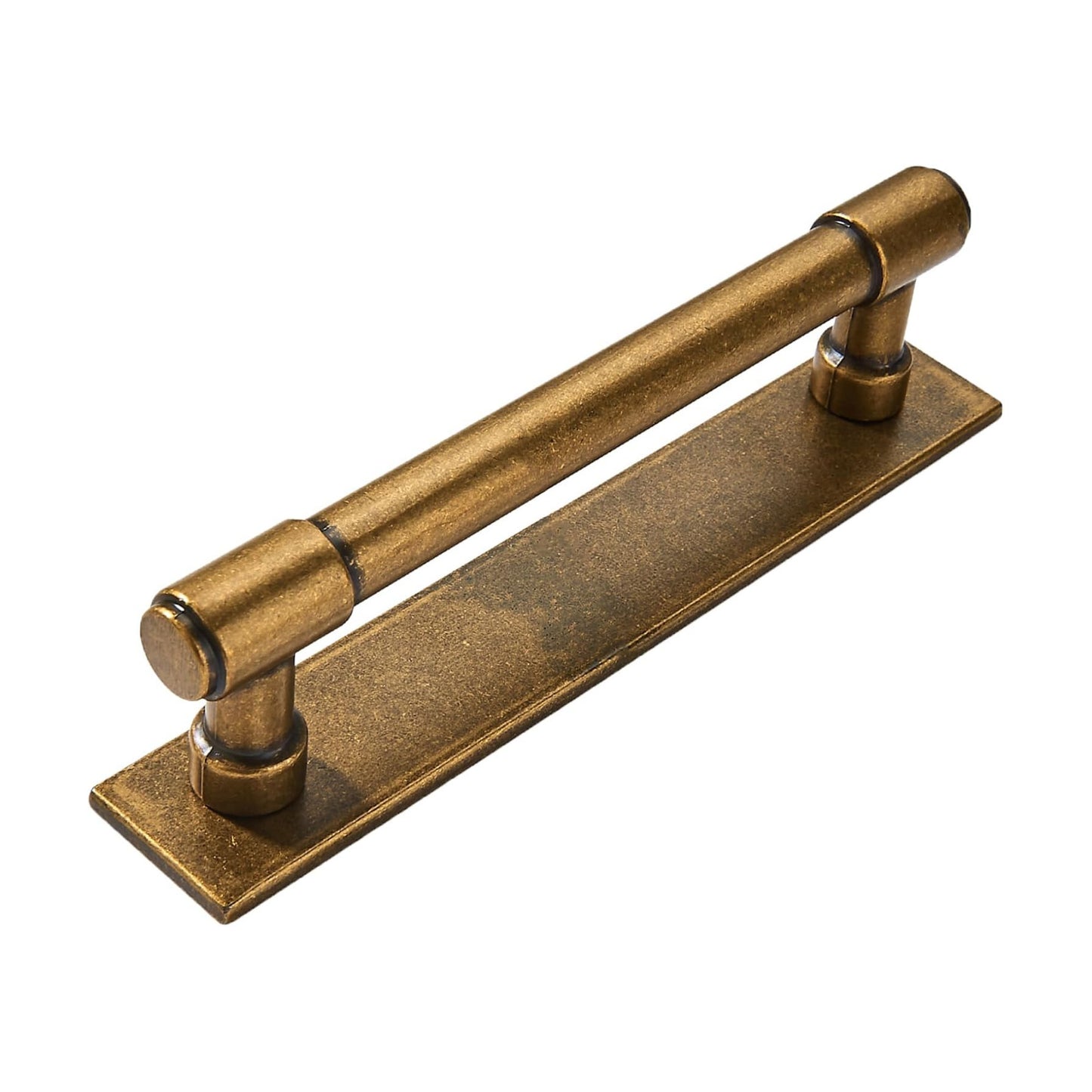 5 Pack 3 Inch(76 mm) Center to Center Antique Brass Cabinet Pull Backplate with Base Plate Zinc Solid Vintage Kitchen