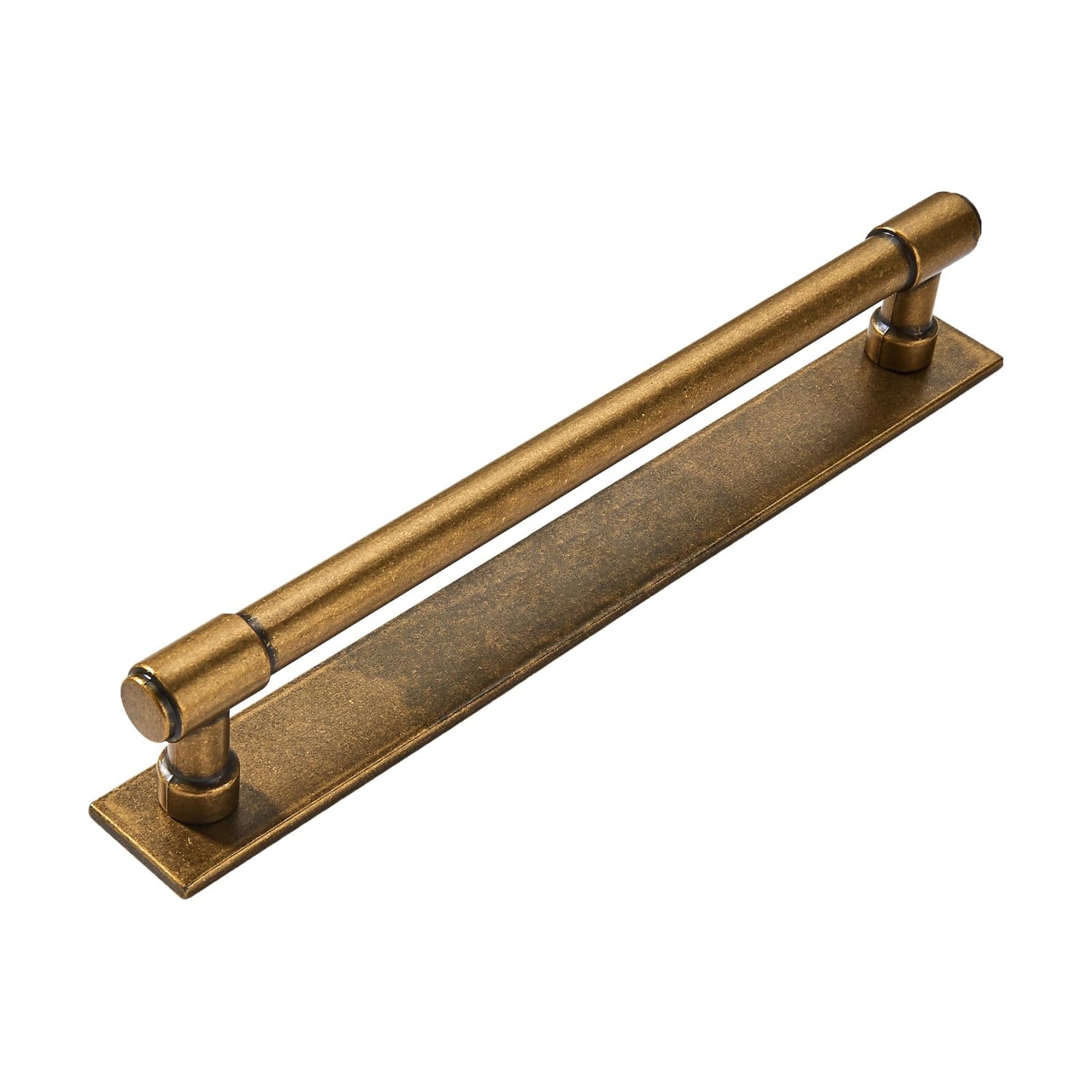 5 Pack 8 Inch(203 mm) Center to Center Antique Brass Cabinet Pull Backplate with Base Plate Zinc Solid Vintage Kitchen