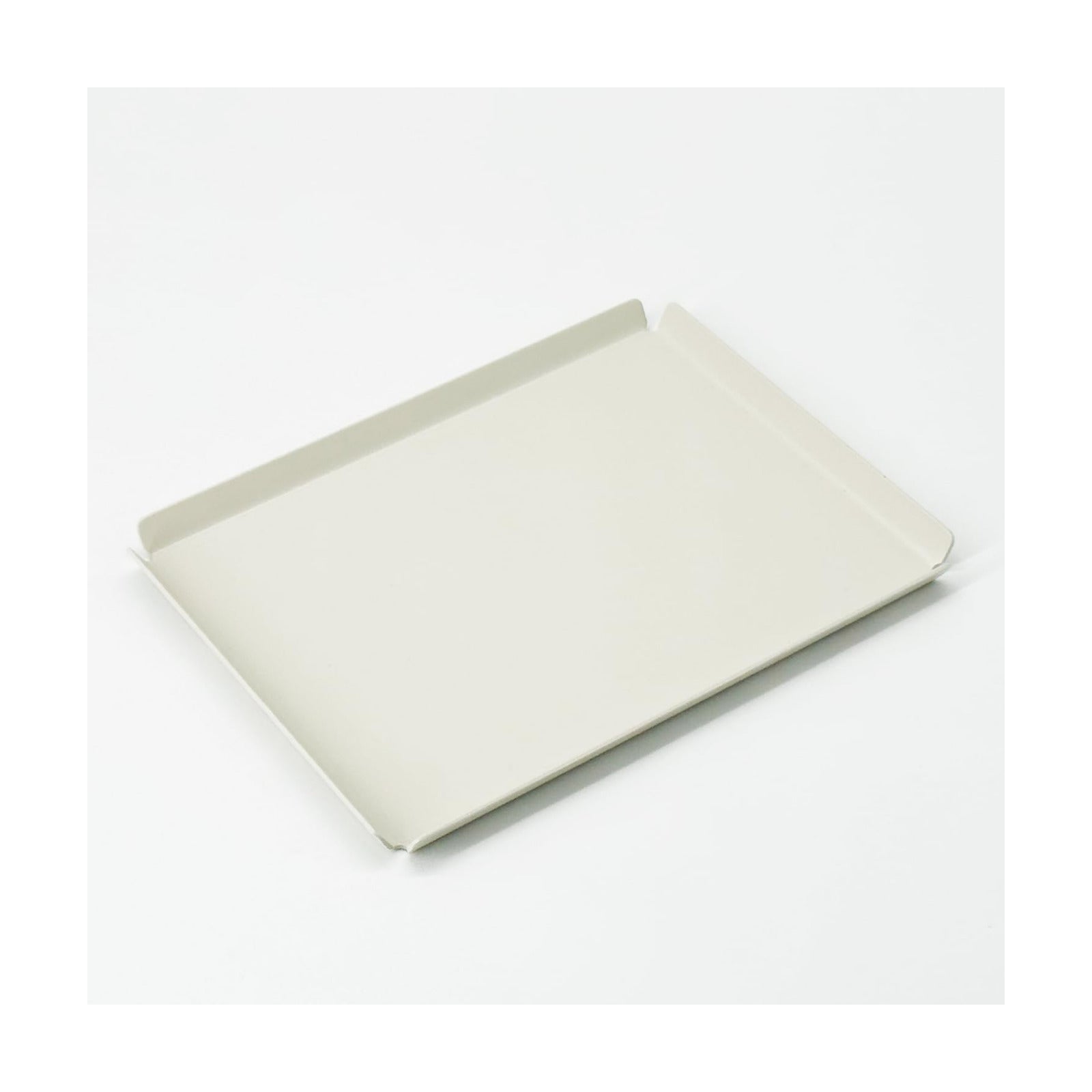 Aluminum Organizer Tray for Desk & Entryway / Powder Coated Ivory / 6.9 x 5.3 x 0.4