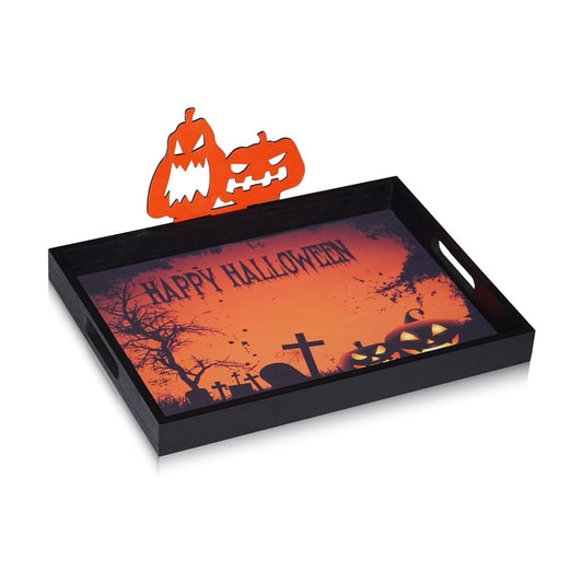 Halloween Decorations Decorative Serving Trays and Platters Pumpkin / Orange / 11.3 x 1.5 x 15.8
