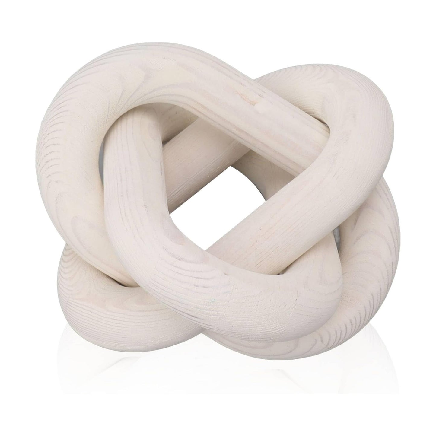 Wood Chain Link Decor / White