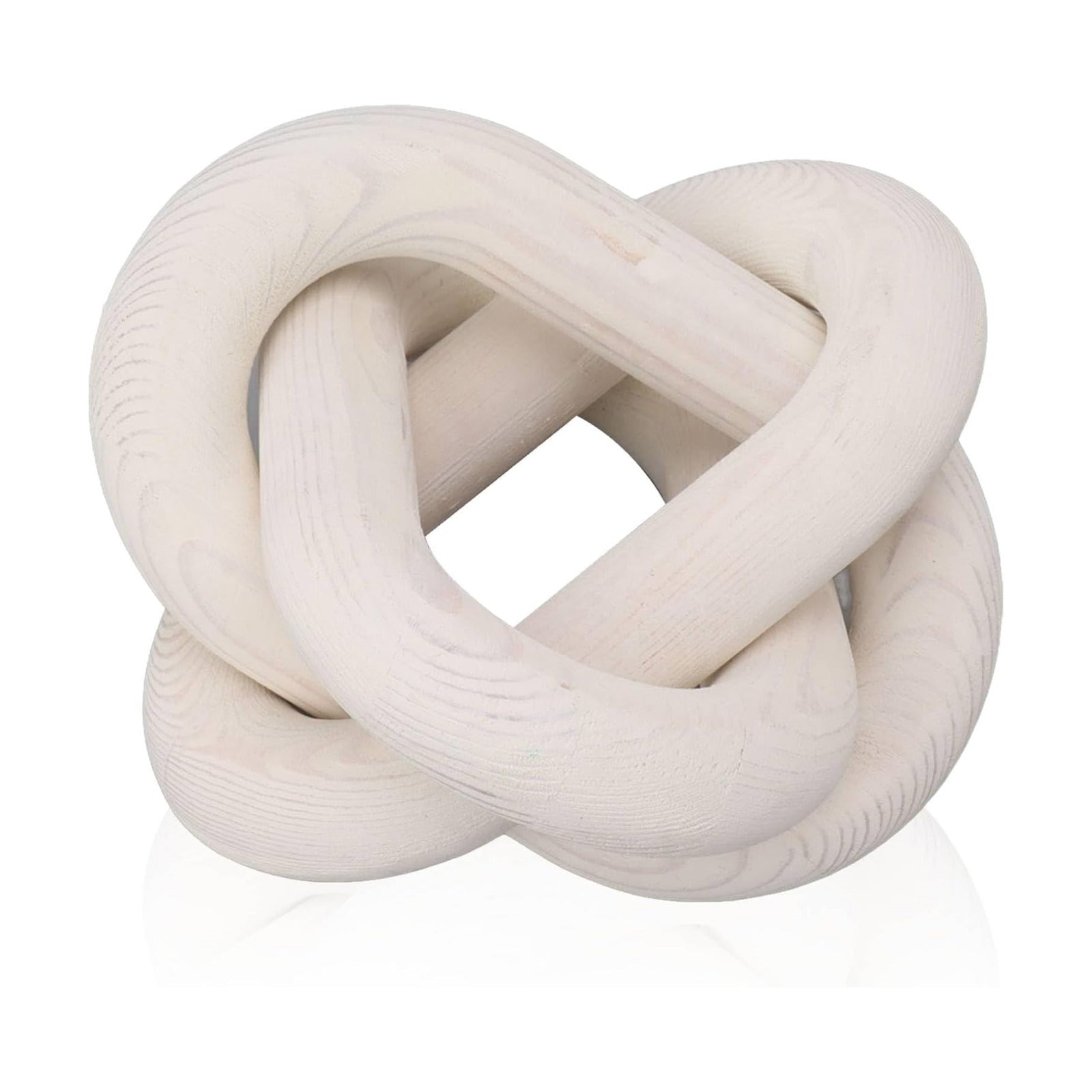Wood Chain Link Decor / White