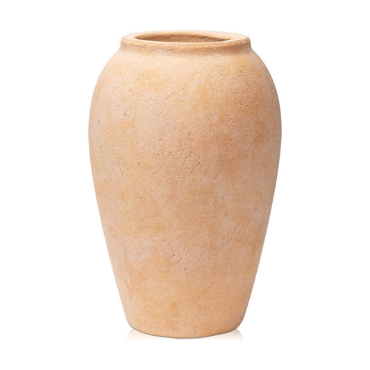 Vintage Rustic Ceramic Vase Décor / Reddish Pink 9.6