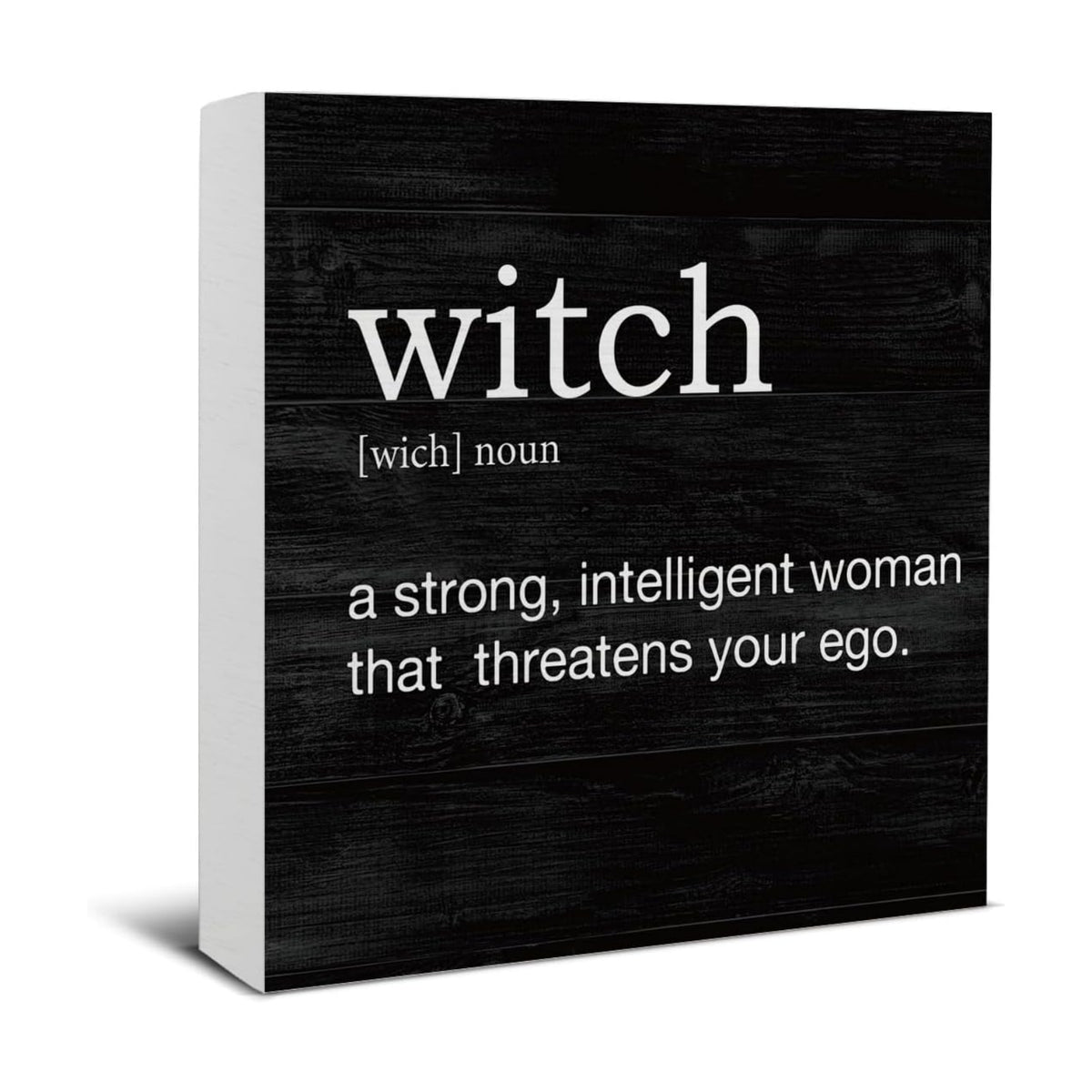 Halloween Decorations, Witch Definition Wooden Sign Decor Desk Sign