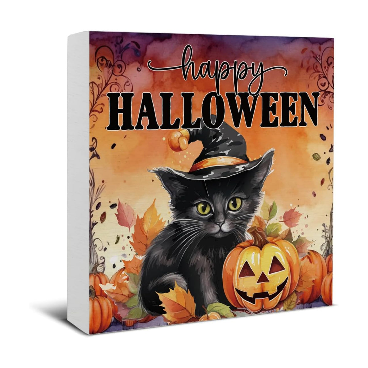Halloween Decorations, Happy Halloween Wooden Sign Decor Desk Sign