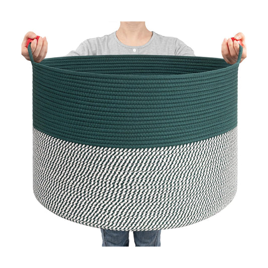 Large Storage Basket / Green / 21.7 x 21.7 x 13.8