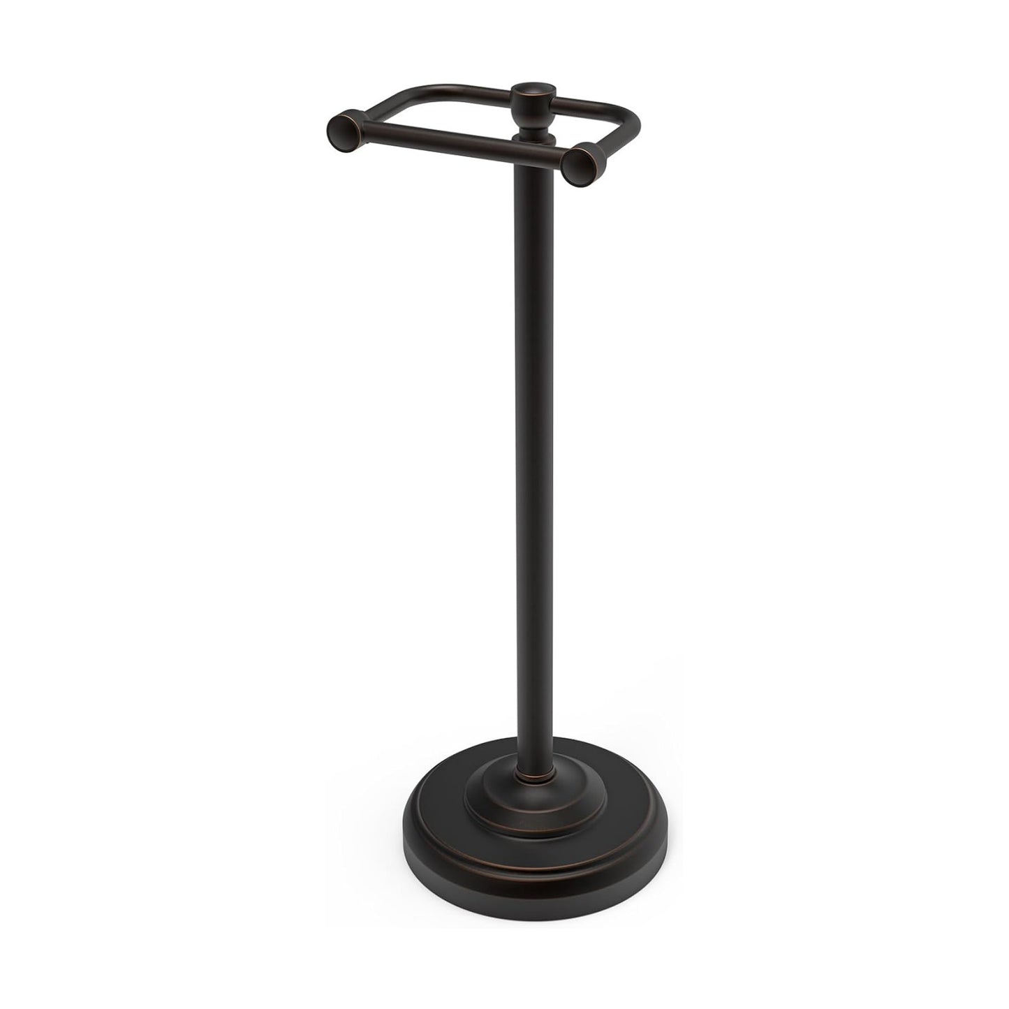 Toilet Paper Holder Stand, Freestanding Toilet Paper Holder,Farmhouse Post Pivoting Toilet Paper Stand with Stable
