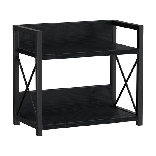 Giikin Kitchen Counter Shelf, 2 Tier Kitchen Spice Rack Organizer for Countertop, Wood Coffee Bar Organizer for Home