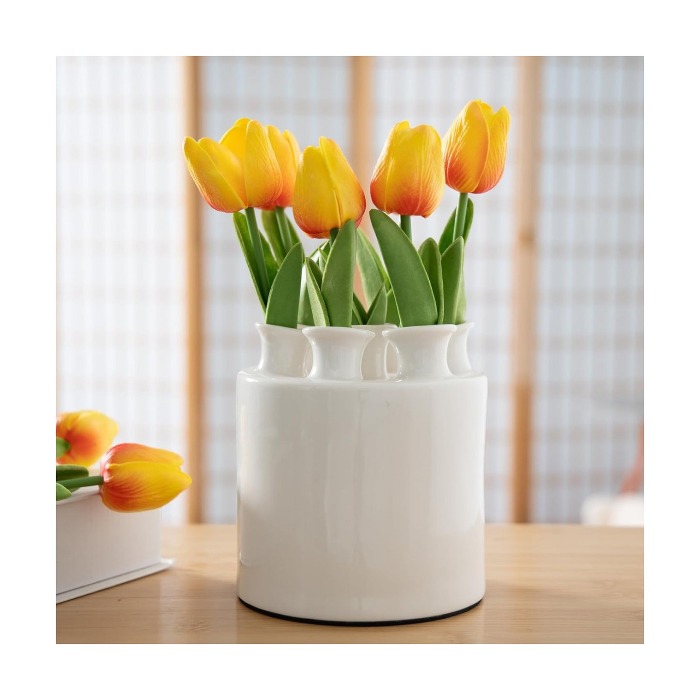 Large Ceramic Vase Modern Cylinder Design / Tulip Vase