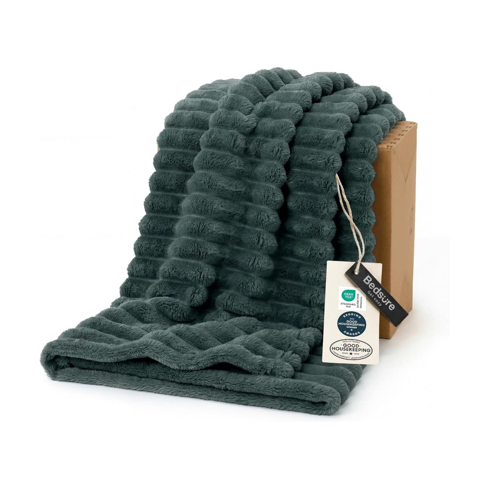 Bedsure Soft Twin XL Blanket for Bed Dorm Mallard Green 66"x90"