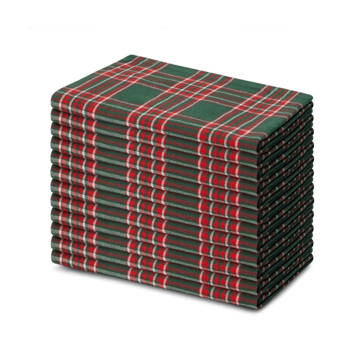 Blue Needles Gingham Buffalo Plaid Cotton Dinner Napkins Set of 12-18"x18"