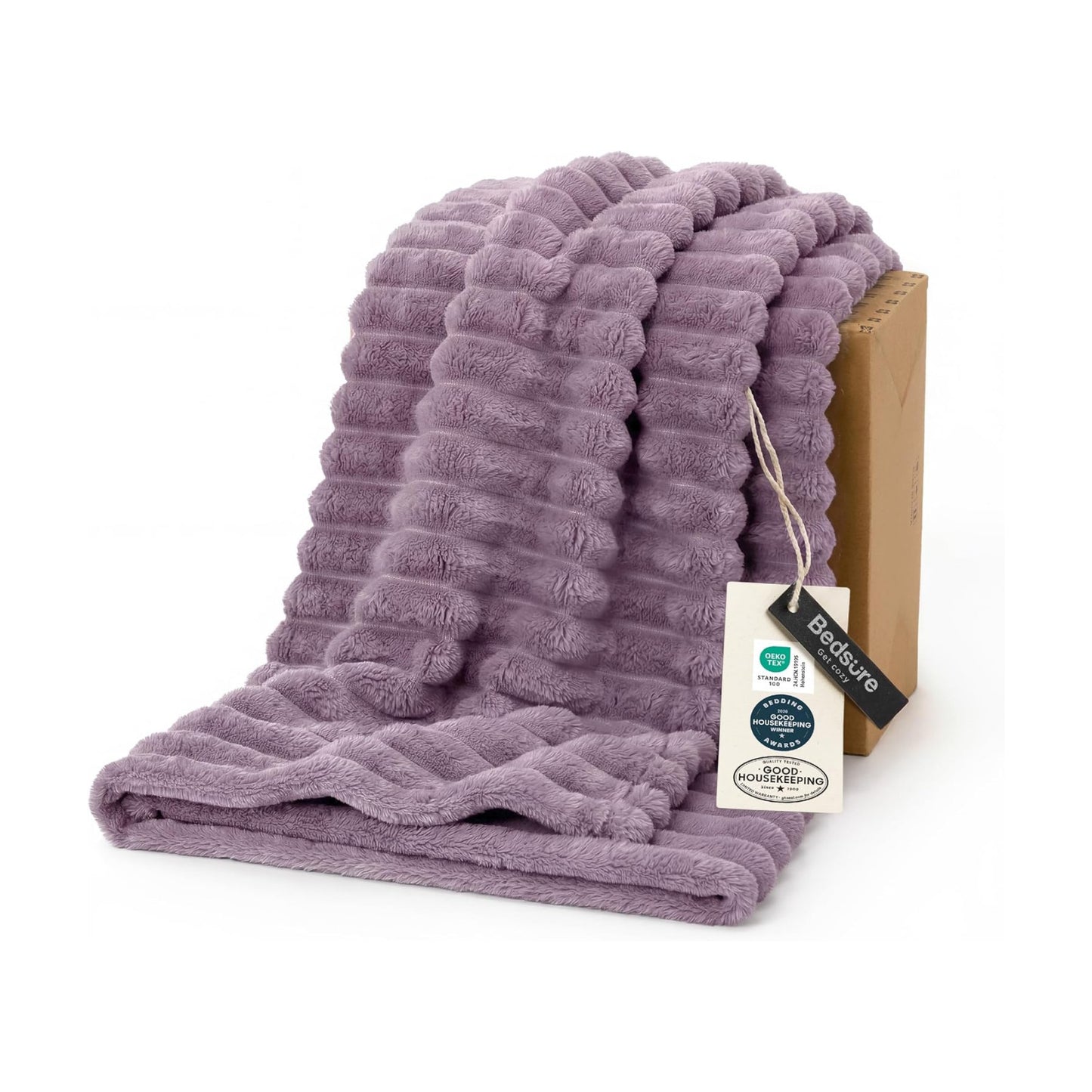 Bedsure Soft Twin XL Blanket for Bed Dorm Light Purple 66"x90"