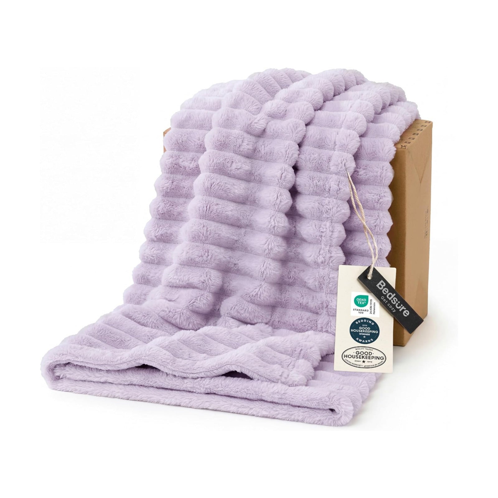 Bedsure Soft Twin XL Blanket for Bed Dorm Lavender Fog 66"x90"