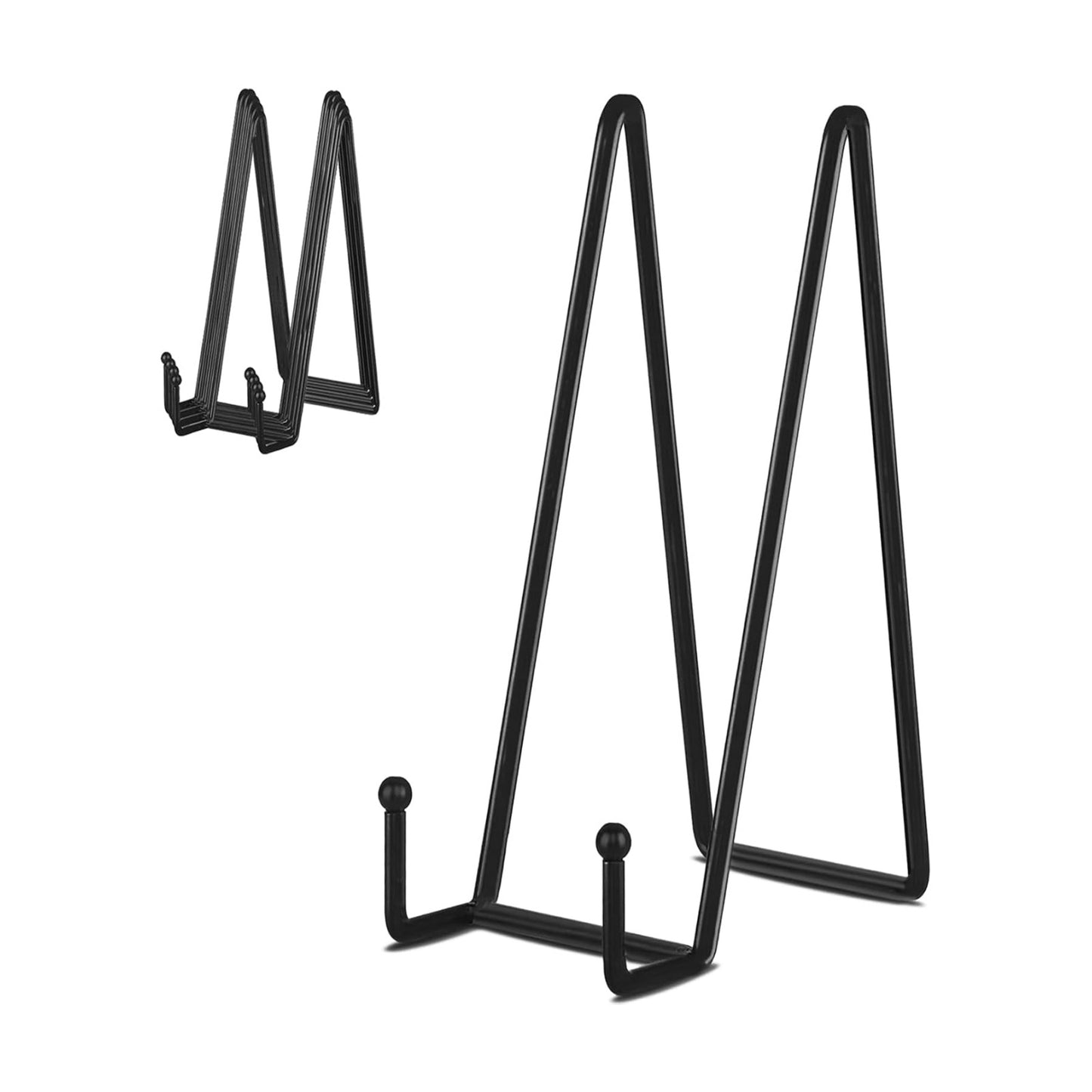 Large Metal Frame Stand for Picture / Black / 12 Inch / Set of 5
