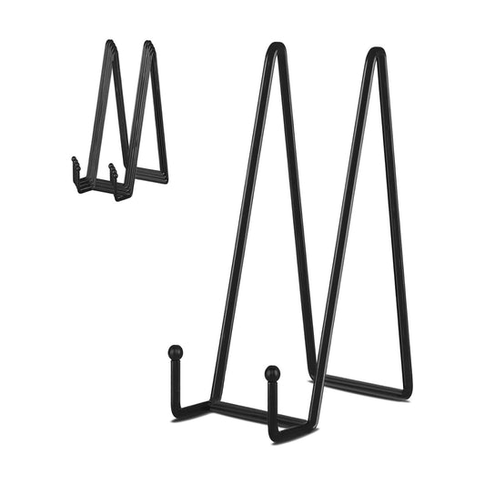 Large Metal Frame Stand for Picture / Black / 12 Inch / Set of 5