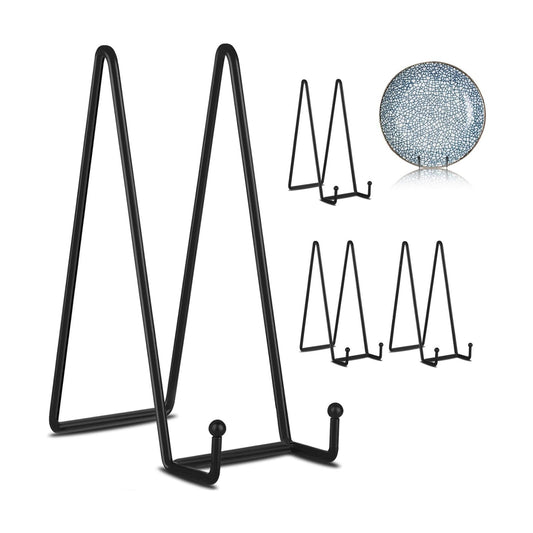 Picture Stands Plate Stands for Display Large Book Stands for Picture / Black / 12 Inch / Set of 5