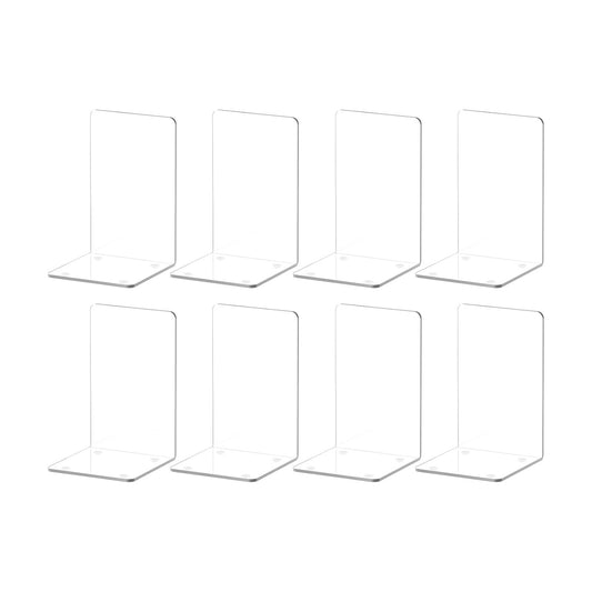 Acrylic Bookends / Book Ends / Clear Bookends 4 Pairs / Set of 8