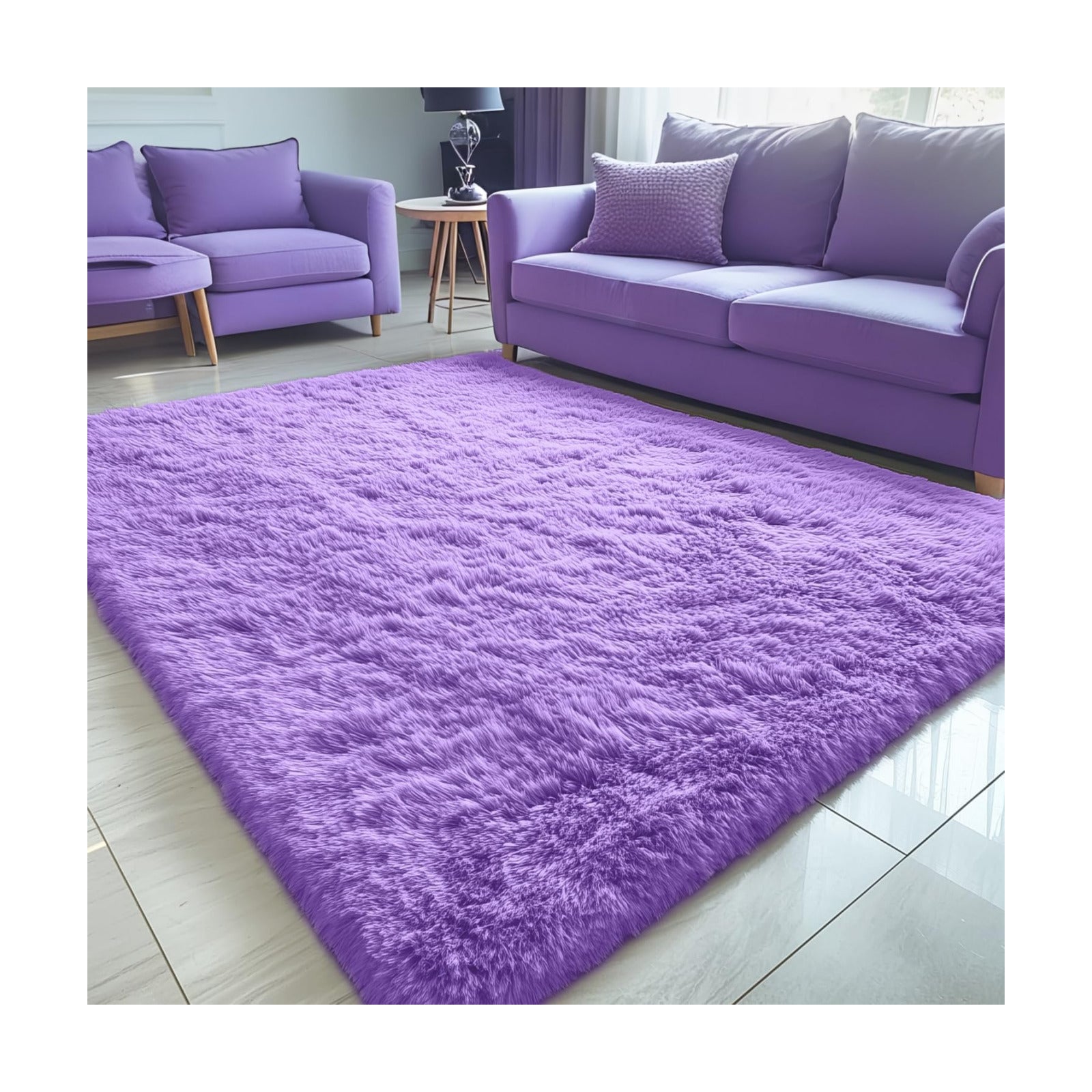 OLANLY 5x7 Machine Washable Large Area Rugs for Living Room, Bedroom, Soft Fluffy Shaggy Bedside Rug, Indoor Floor