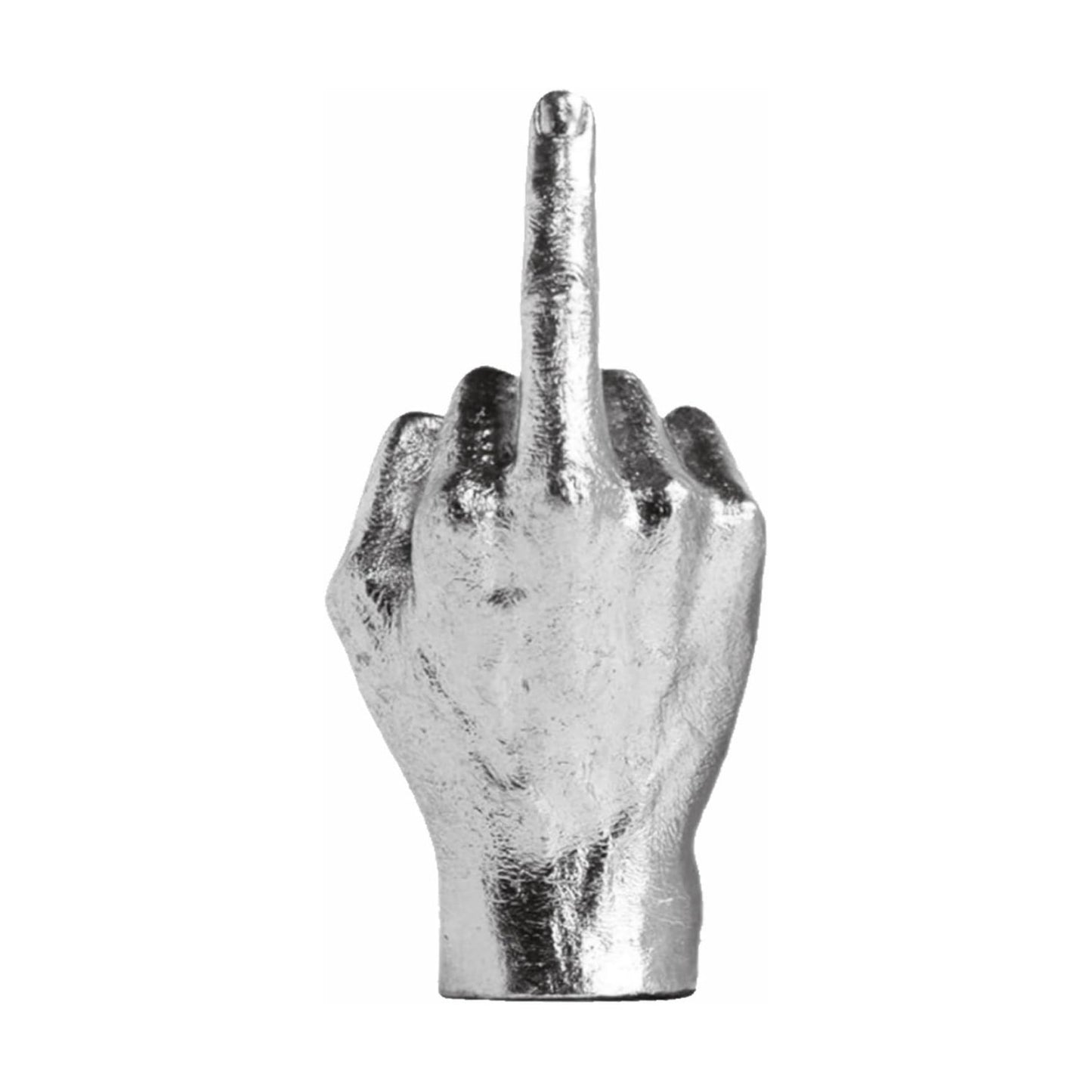 Gesture Statues and Sculptures / Silver Middle Finger