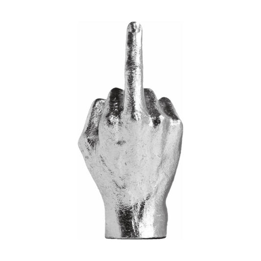 Gesture Statues and Sculptures / Silver Middle Finger